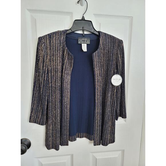 NWOT Alex Evenings Formal Bolero Jacket Size MEDIUM PETITE - Picture 2 of 5